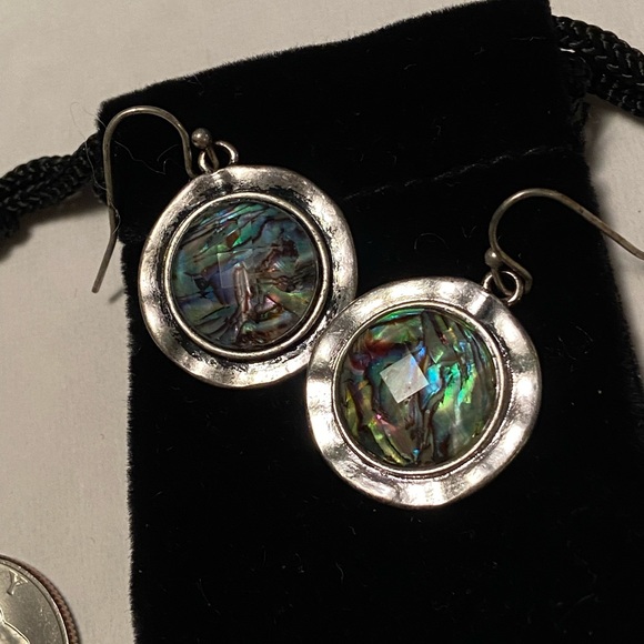 Multicolored Gemstone circular earrings - Picture 4 of 4